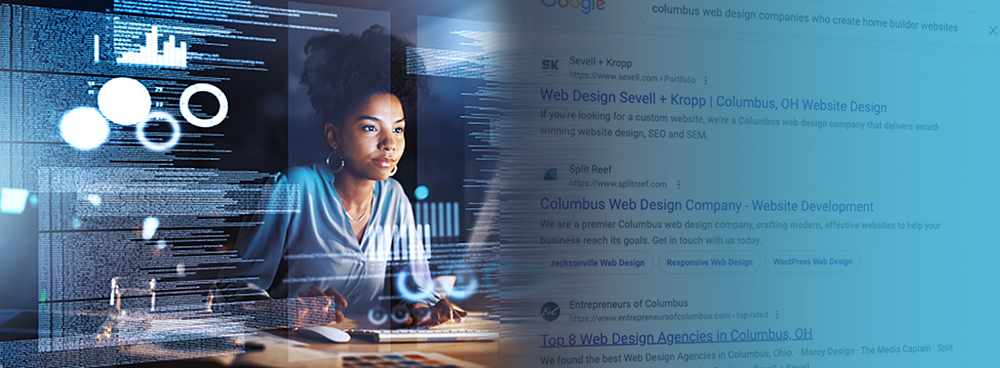 Data programmer working with code