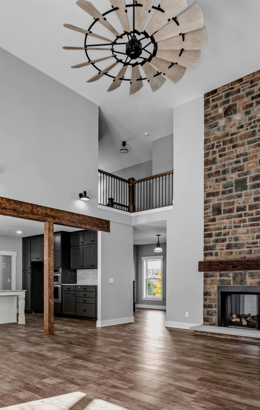 Living room of American Heritage Homes Central Ohio Home Builder