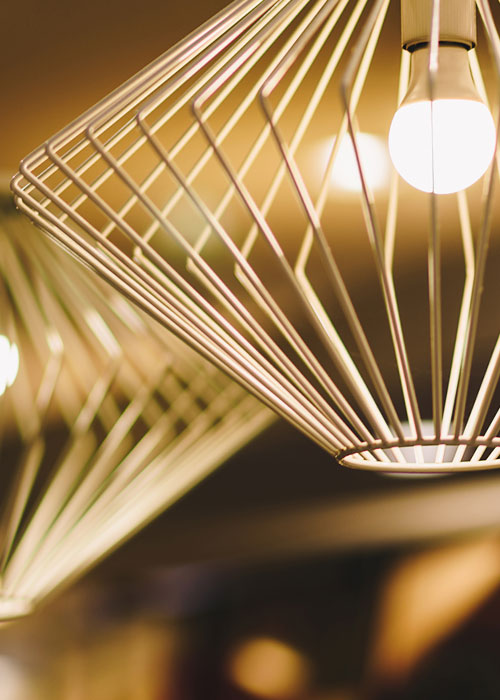Close up of lighting fixture
