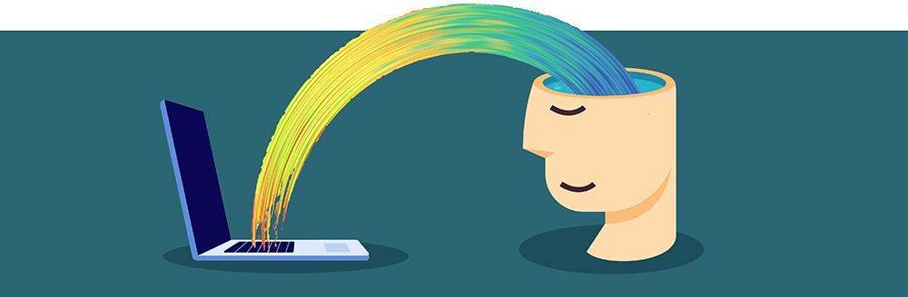 Illustration of Person Sharing Knowledge