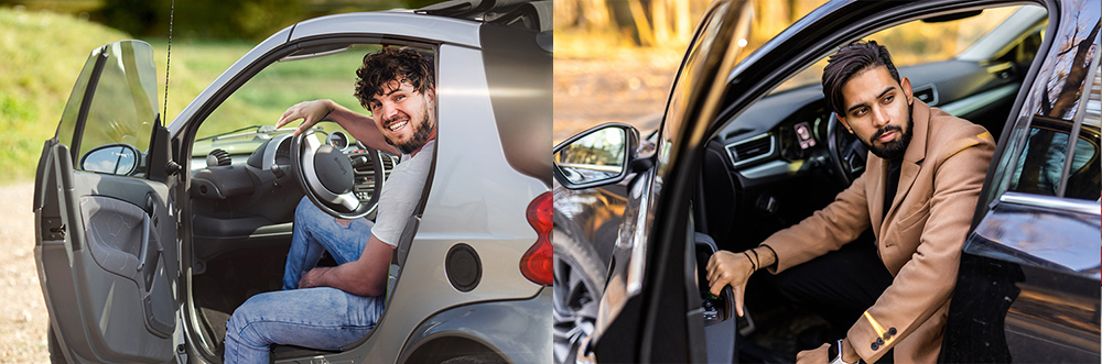 Two Men Sitting in Their Cars