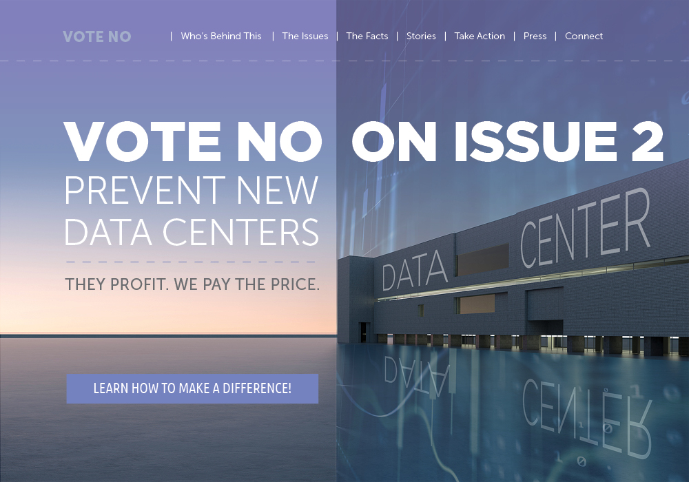 Data Center issue website homepage final