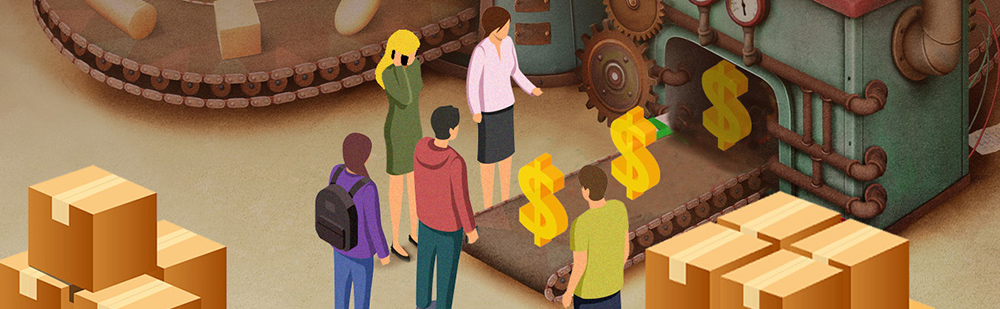 People on manufacturing floor