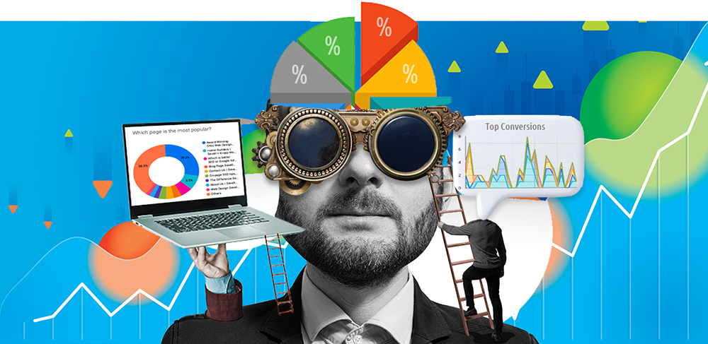 Collage showing how to read Dimensions in Google Analytics