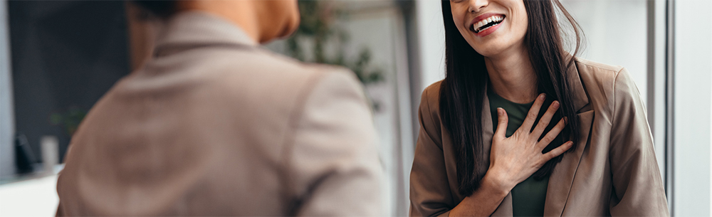 Two women building trust