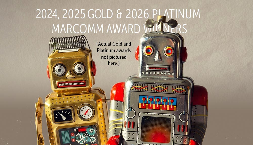Toy Robots depicting the 2026 Marcomm Awards