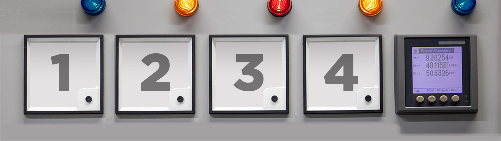 Simple control panel with numbers